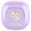 Guess słuchawki Bluetooth GUTWSJ144ESU   TWS + stacja dokująca fioletowy/purple Iridescent 4G Printed Logo